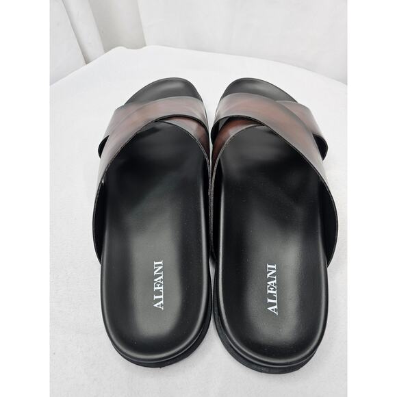 Alfani Men's Whitter Cross Sandals Brown Size 7 NWT - Picture 4 of 7